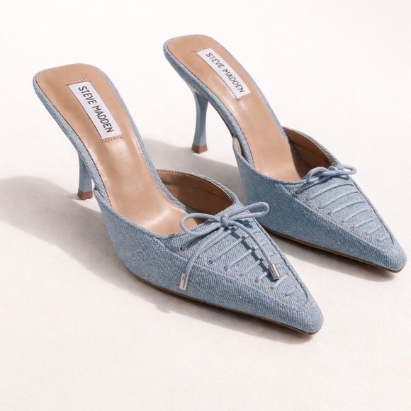 Steve Madden Shoes - STEVE MADDEN Denim slip on heels